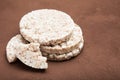 Diet for weight loss, healthy puffed corn galettes