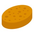 Dietary bread icon isometric vector. Crouton food snack