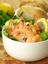 Dietary dish with prawns Royalty Free Stock Photo