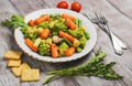 Dietary food salad of steamed vegetables Royalty Free Stock Photo