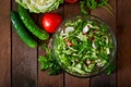 Dietary healthy salad of fresh vegetables Royalty Free Stock Photo