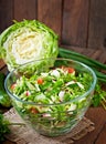 Dietary healthy salad of fresh vegetables Royalty Free Stock Photo