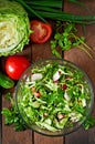 Dietary healthy salad of fresh vegetables Royalty Free Stock Photo