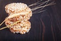 Dietary a low caloric grain crackers Royalty Free Stock Photo
