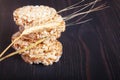 Dietary a low caloric grain crackers Royalty Free Stock Photo