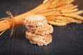 Dietary a low caloric grain crackers. Royalty Free Stock Photo
