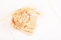 Dietary a low caloric grain crackers Royalty Free Stock Photo