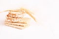 Dietary a low caloric grain crackers Royalty Free Stock Photo