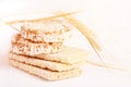 Dietary a low caloric grain crackers Royalty Free Stock Photo