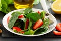 Dietary salad with strawberries Royalty Free Stock Photo