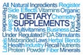 Dietary Supplements Word Cloud Royalty Free Stock Photo