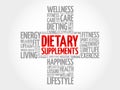 Dietary Supplements word cloud Royalty Free Stock Photo