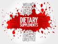 Dietary Supplements word cloud Royalty Free Stock Photo