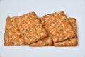 The dietetic biscuits with a sunflower seeds Royalty Free Stock Photo