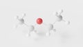 diethyl ether molecule 3d, molecular structure, ball and stick model, structural chemical formula small molecule simply ether Royalty Free Stock Photo