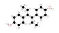 diethylstilbestrol molecule, structural chemical formula, ball-and-stick model, isolated image nonsteroidal estrogen