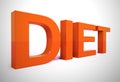 Dieting advice or diet tips to help lose weight - 3d illustration