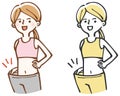 dieting female slim illustration