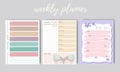 Diffenent weekly and daily planner set Royalty Free Stock Photo