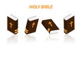 difference angle of bible for icon object element decoration communion