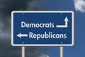 Difference between Democrats and Republicans Royalty Free Stock Photo