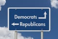 Difference between Democrats and Republicans Royalty Free Stock Photo