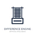 Difference engine icon. Trendy flat vector Difference engine ico