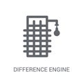 Difference engine icon. Trendy Difference engine logo concept on