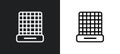 difference engine outline icon in white and black colors. difference engine flat vector icon from artificial intellegence Royalty Free Stock Photo