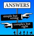 Simple complex answers Royalty Free Stock Photo