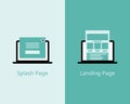 Difference of splash page and landing page to attract visitor of the website