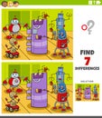 Differences educational game with robot characters Royalty Free Stock Photo