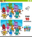 Differences educational game with robot characters Royalty Free Stock Photo