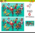 Differences game with pirate characters