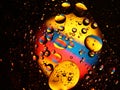 Different abstract bubbles colored spheres rare spectacular fluids