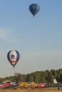 Different Air-Balloons Participating in International Aerostatics Cup Royalty Free Stock Photo