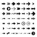 Different arrow icon set, simple style