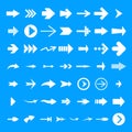 Different arrow icon set, simple style