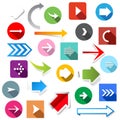 Different arrow icons set