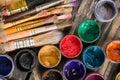 Different Artist brushes close-up view Royalty Free Stock Photo