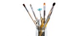 Different Artist brushes close-up view Royalty Free Stock Photo