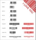 Different barcodes Royalty Free Stock Photo