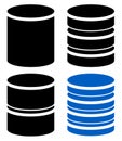 Different barrel cylinder shape symbol, icon set