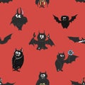 Different bats on red background Royalty Free Stock Photo