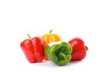 Different bell peppers isolated Royalty Free Stock Photo