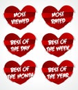 Different Best Of Red Abstract Heart Sticker