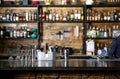 Different beverages on bar counter Royalty Free Stock Photo
