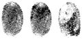 Different black fingerprints