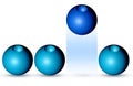 Different blue ball