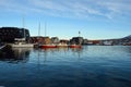 Different boats docket in tromsoe city harbour